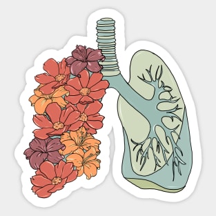 Flower lung Sticker